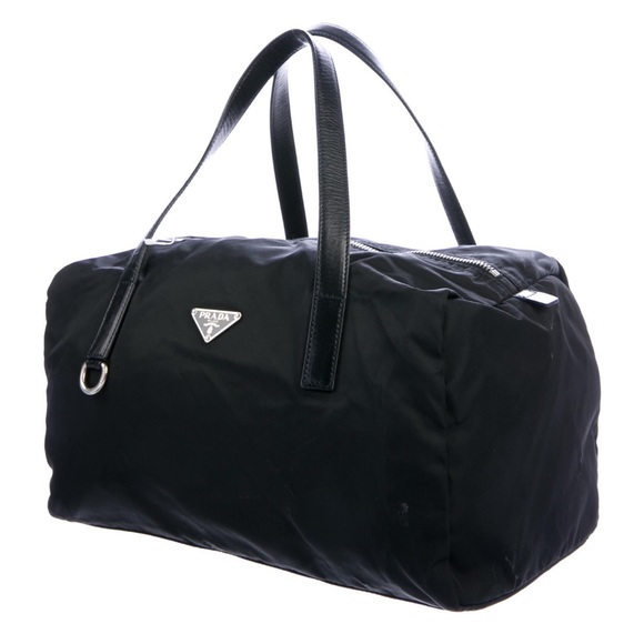 Prada Black Tessuto Leather-Trimmed Handbag - Picture 4 of 6